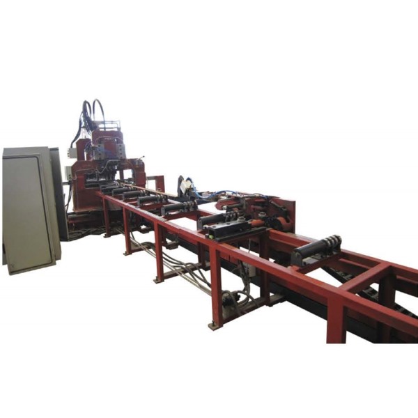CNC Flat Steel  Punching & Cutting Line -plate width 120mm，hole φ40mm 